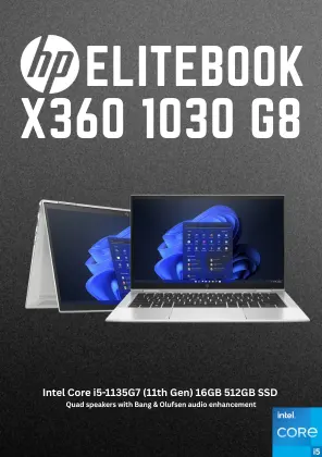 HP EliteBook x360 1030 G8 | i5 11th Gen | 16GB 512GB SSD | 13.3'' | 2-in-1 Touch-screen