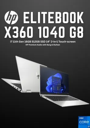 HP EliteBook x360 1040 G8 | i7 11th Gen | 16GB 512GB SSD | 14'' | 2-in-1 Touchscreen | Windows 11 Pro